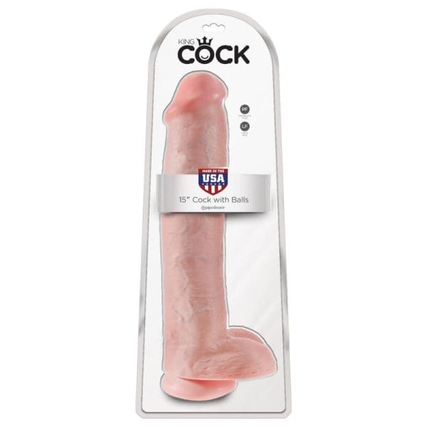 KING COCK - REALISTIC PENIS WITH BALLS 34.2 CM LIGHT 6